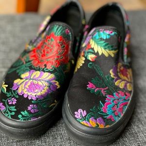 Vans Slip On Festival Satin Women’s Shoes, Size 6